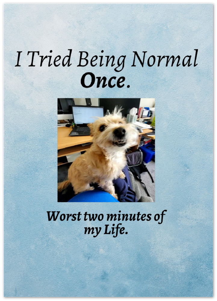 Post Card - I Tried being Normal ONCE - Post Card