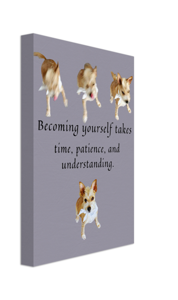 Becoming yourself takes time, patience, and understanding - Canvas