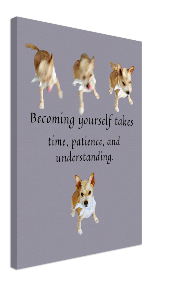 Becoming yourself takes time, patience, and understanding - Canvas