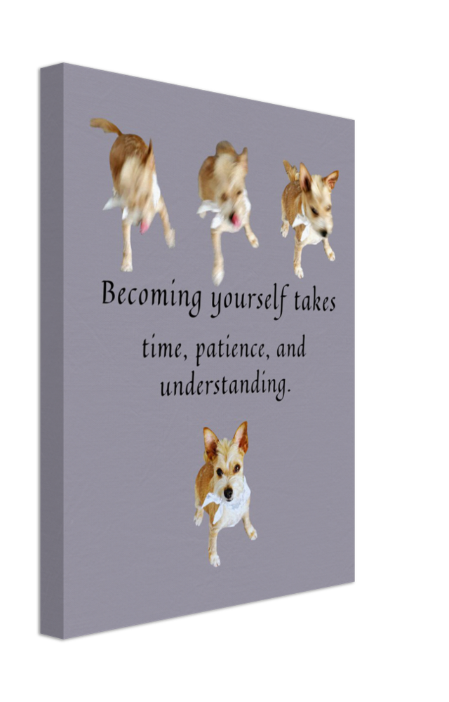 Becoming yourself takes time, patience, and understanding - Canvas